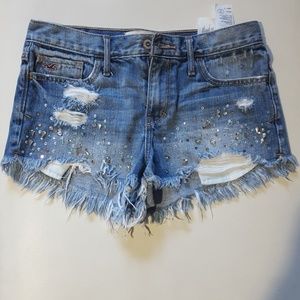 Hollister denim bling shorts